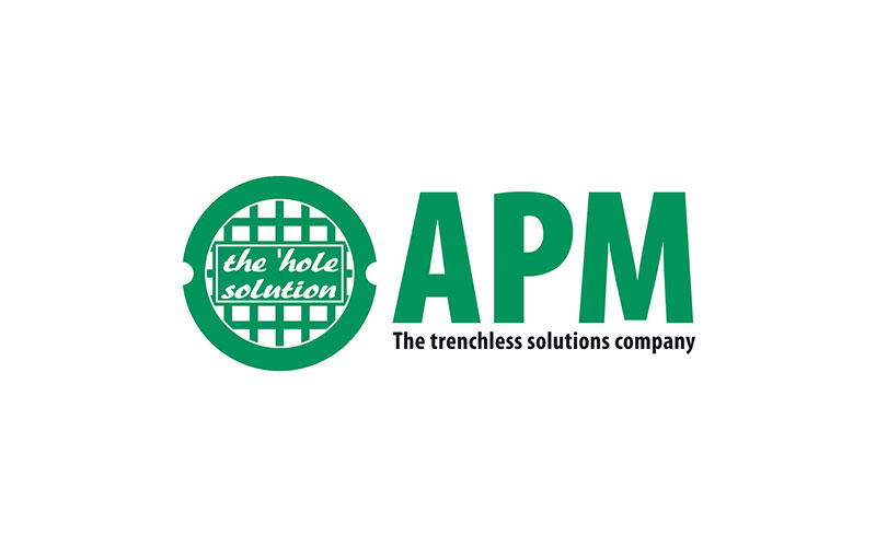 Logo for APM Manhole covers.
